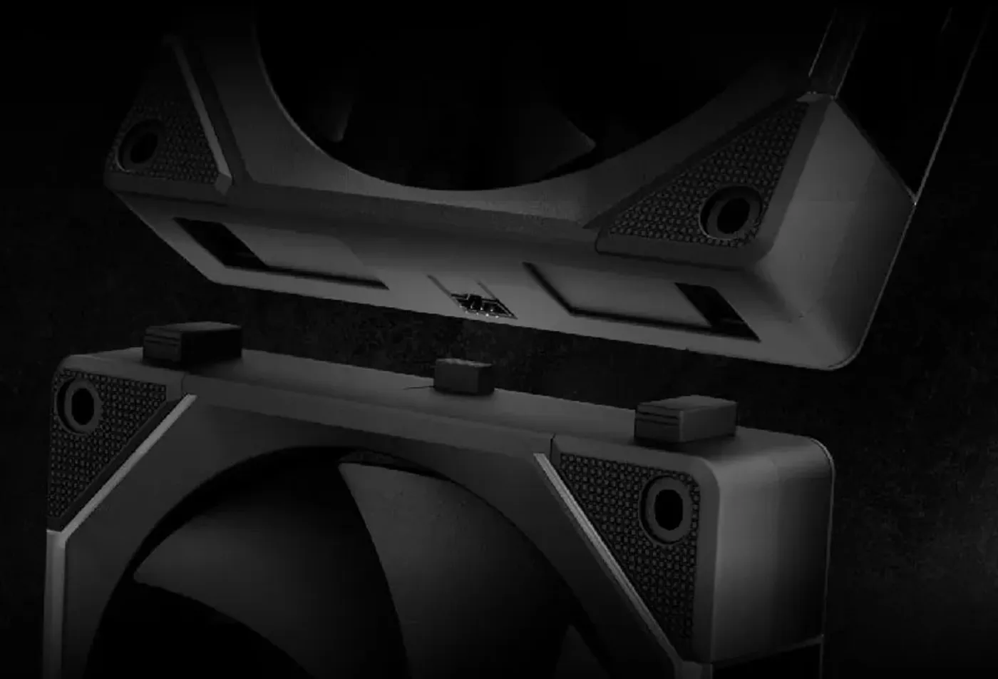 AEOLUS P2 fan with daisy chain connector design for streamlined cable management